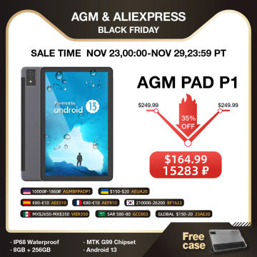 [World Premiere] Tablet AGM PAD P1 8GB+256GB  FHD+ Display 7000 MAh Battery MTK G99  Waterproof  Android 13 Tablets for Kids