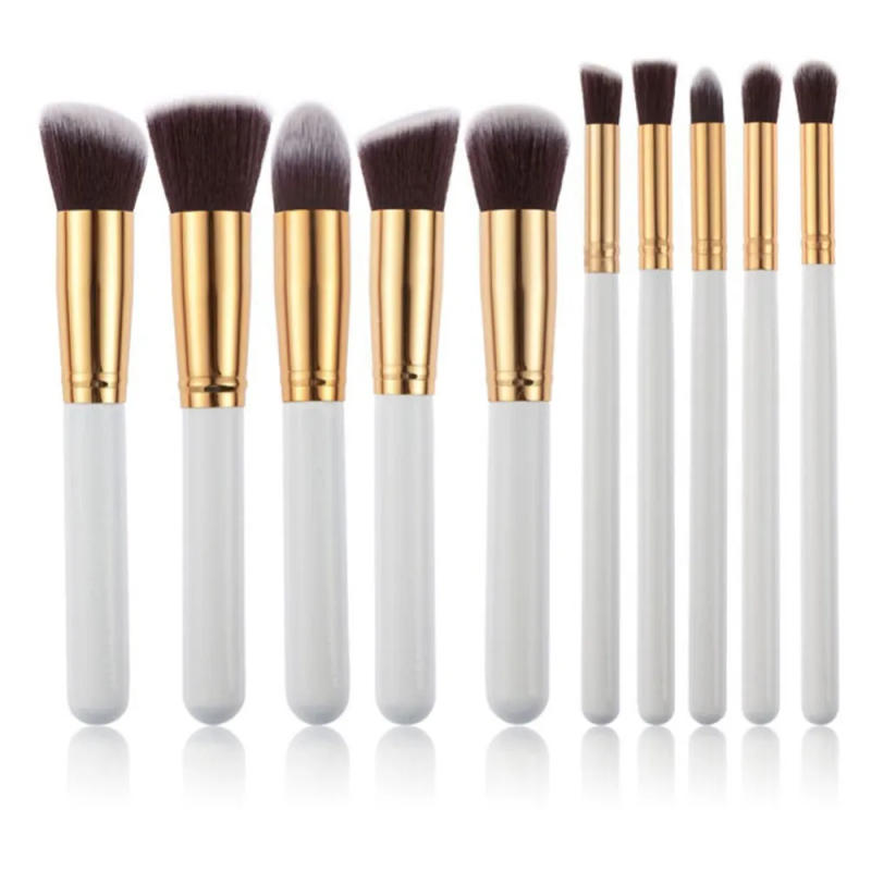 Description Picture 4 of item2021 New 10Pcs Portable Fashion  Multifunctional Soft Makeup Brush Set 3cm/1.2inch Wood Makeup Tool  Brochas Maquillaje