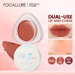 FOCALLURE 12 Colors Velvet Matte Lip Mud Canned Waterproof Lip＆Cheek Dual-use Lip Balm Moisturizing Lipstick Lip Tint Cosmetics