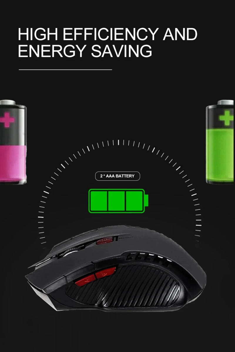 Description Picture 6 of item2.4G 6 Key Wireless Mouse Game Mouse 1600DPI USB Receiver Gaming Mouse Optical For Laptop Computer PC Gamer CSGO PUBG LOL