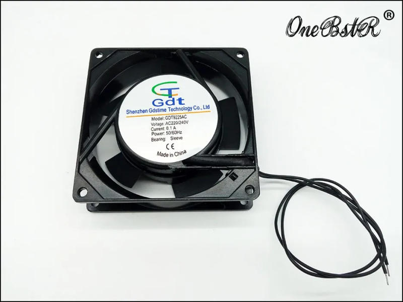 Description Picture 4 of item9225 Fan 220V-240V AC 0.1A 2500RPM 9cm Sleeve Bearing 50/60Hz Metal Frame+PBT Furnace Freezer Chassis Cooling Fans Free Shipping