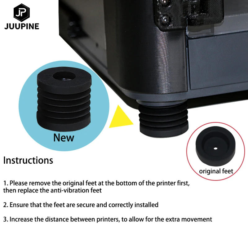 Description Picture 2 of itemAnti Vibration Feet For Bambu Lab 3D Printer For Bambu Lab X1 Series And P1P Universal Rubber Foot Anti-slip Rubber Shock Pad