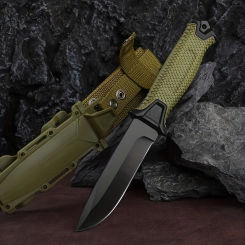 GB 1500 Military Outdoor Fixed Knife 12C27 Blade FRN Fiberglass Cover Handle Hunting Survival Knives Tactical Combat Tools