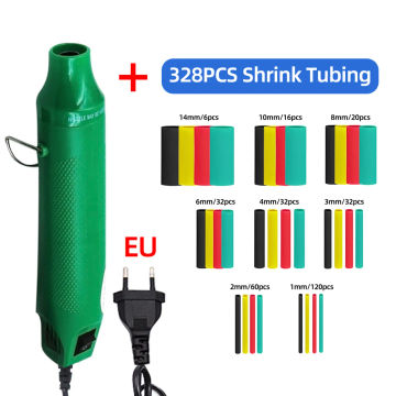 220V EU Plug DIY Using Heat Gun Electric Power Tool Hot Air 300W Temperature Gun With Heat Shrink Tube Plastic DIY Tool