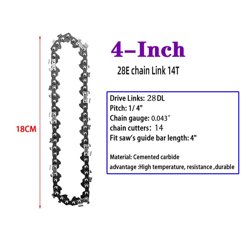 Description Picture 5 of item4 Inch 6 8 Inch Mini Chainsaw Chains 1/4