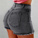 Women Denim Shorts 2023 New Summer Lady Clothing High Waist Jeans Shorts Fringe Frayed Ripped Casual Hot Shorts Denim Shorts 5XL