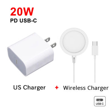 20W Magnetic Wireless Charger Fast Charging Pad Stand for iPhone 14 13 12 Pro Max Mini 11 Airpods For Macsafe Station Chargers