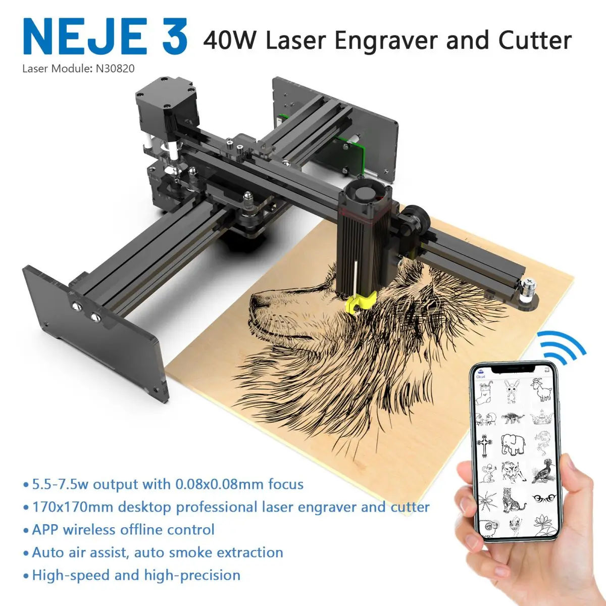 NEJE 3 40W Laser Engraver