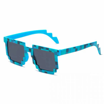 Kids and Adults Sunglasses Cosplay Action Game Toy Minecrafter Square Glasses Pixel Mosaic Sunglasses Thug Life Sunglasses Gifts
