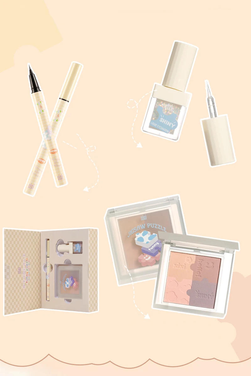 Description Picture 4 of itemMakeup Kit Liquid Eyeliner Brighten Glitter Shadow Silkworm Pen Four-color Matte Eye Shadow Palette 3Pcs Makeup Sets Box