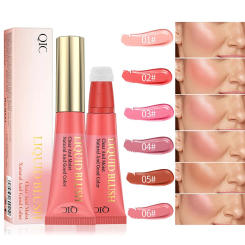6 Colors Silky Liquid Blush Expansive Color Blusher Natural Pink Peach Blush Face Pigment Long Lasting Cheek Tint Cosmetics