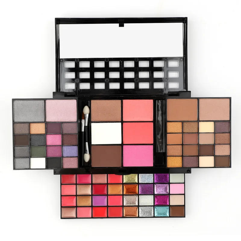 Description Picture 6 of item74 Color Make Up Set Eye Shadow Palette Layers Concealer Lipstick Powder Blush Cosmetics Set Matte Eyeshadow Palette Brush