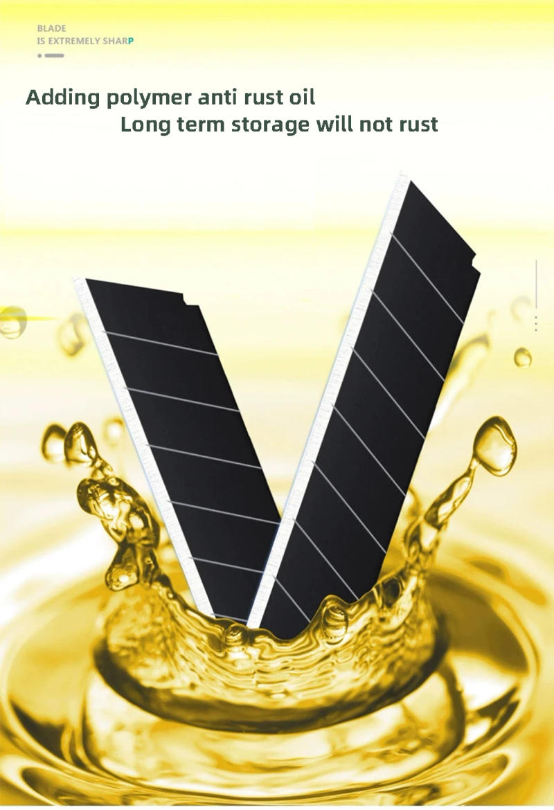 Description Picture 6 of item10pcs 25mm Large Heavy-duty Art Cutting Blades SK5 High Carbon Steel Hardened All Black Sharp thick for Cardboard Pipe Cutting