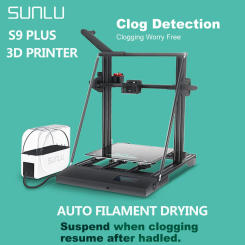 SUNLU S9 Plus 3D Printer With Intelligent Controlling of Fila-Drying Box Stop-Printing Resume Magnetic Build Plate Silent Print
