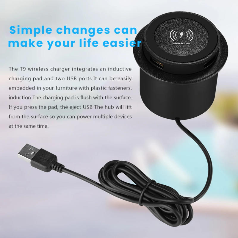 Description Picture 4 of item18W Wireless Charger Furniture Desktop Embedded Fast Wireless Charger For Iphone 11 X Samsung S10 Table Office Phone Charger
