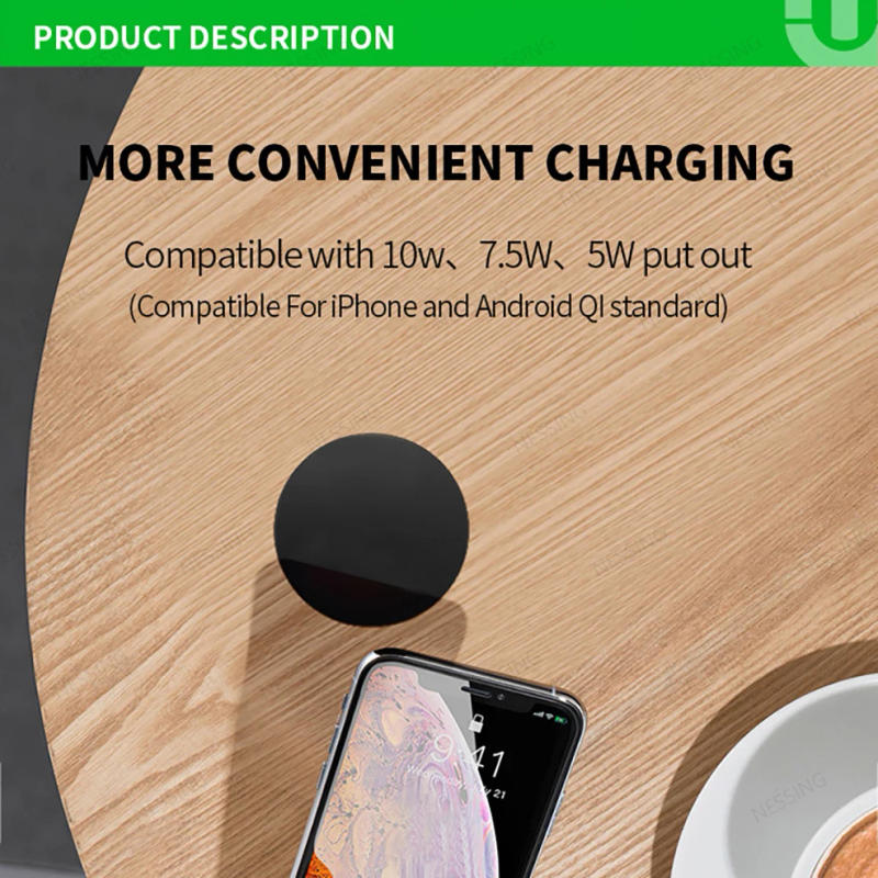 Description Picture 4 of itemDining Bedside Table Desk Embedded Mount Qi Wireless Charger Pad For iPhone 13 12 Samsung S20 Xiaomi Fast Wireless Charging Base