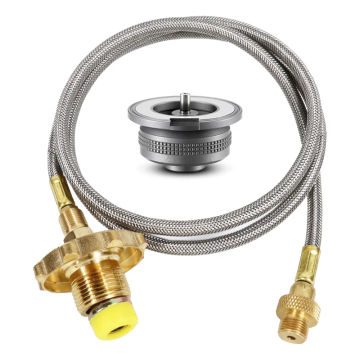 Outdoor Gas Stove Propane Refill Adapter Gas Tank Connection Line Camping Burner Adapter LPG Cylinder Hose Connector