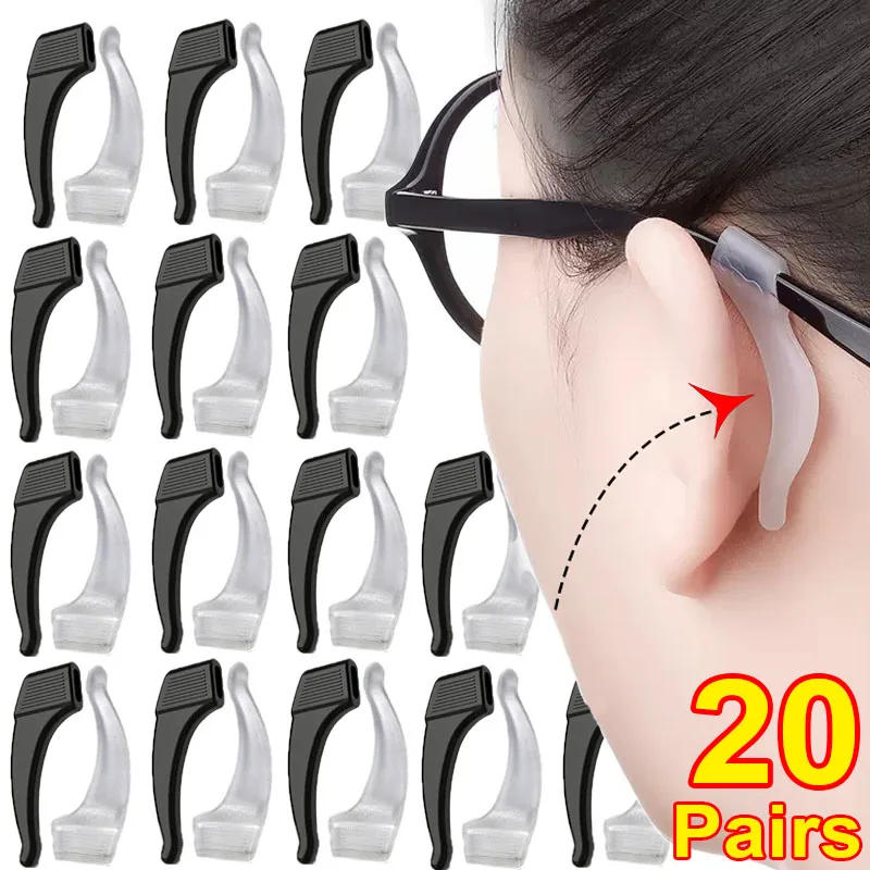 Description Picture 2 of item20pairs Anti Slip Ear Hook Eyeglass Eyewear Accessories Eye Glasses Silicone Grip Temple Tip Holder Spectacle Eyeglasses Grip