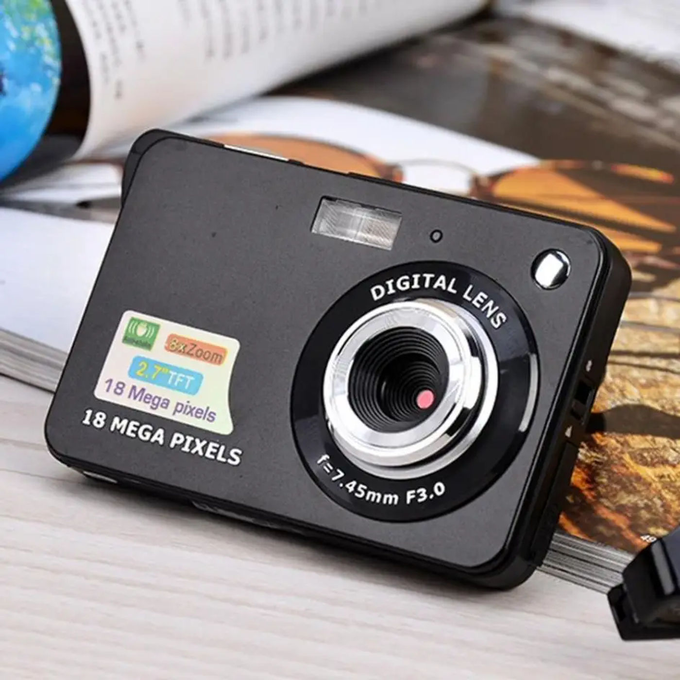 Description Picture 3 of item2021 HOT 2.7 Inch TFT LCD Display 18MP 720P 8x Zoom HD Digital Camera Anti-Shake Camcorder Video CMOS Micro Camera Children Gift