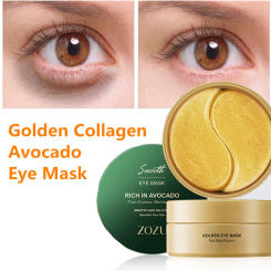 60pcs Eye Mask Avocado Golden Collagen Anti Dark Circles Eye Bags Moisturizing Anti Wrinkle Eye Patches Skin Care Products