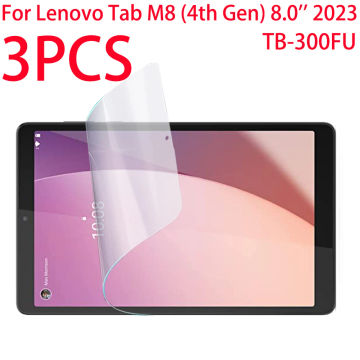 3 Packs PET Soft Film Screen Protector For Lenovo Tab M8 (4th Gen) 8.0 inch Screen Protective Film Clear TB-300FU TB-300XU