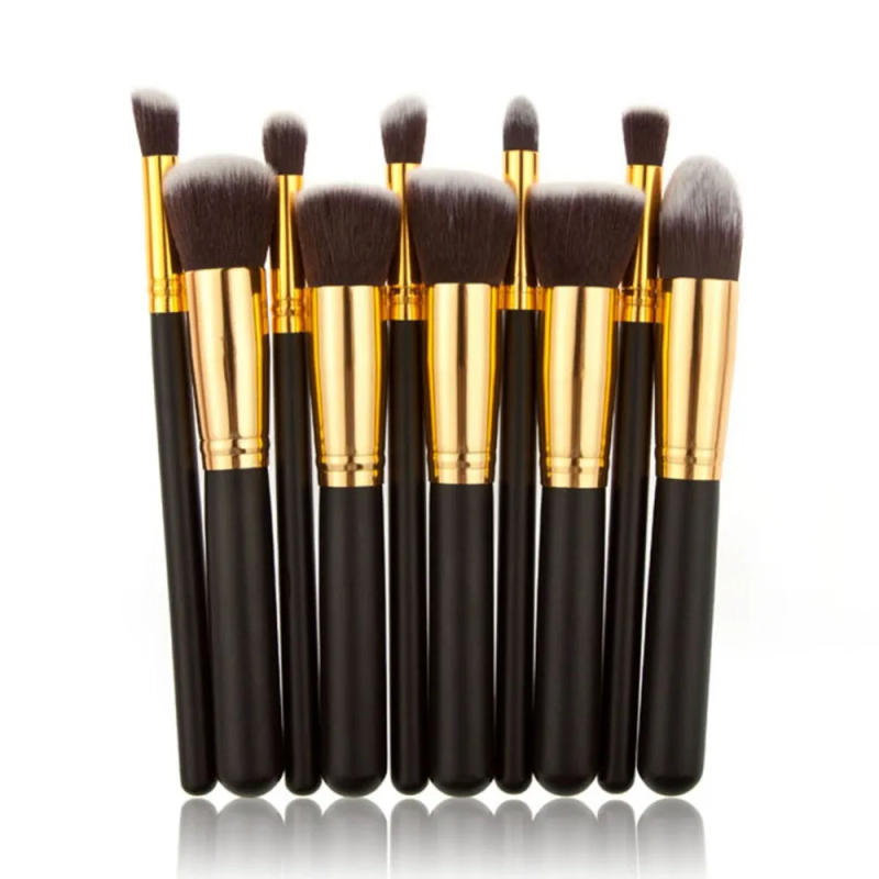 Description Picture 6 of item2021 New 10Pcs Portable Fashion  Multifunctional Soft Makeup Brush Set 3cm/1.2inch Wood Makeup Tool  Brochas Maquillaje
