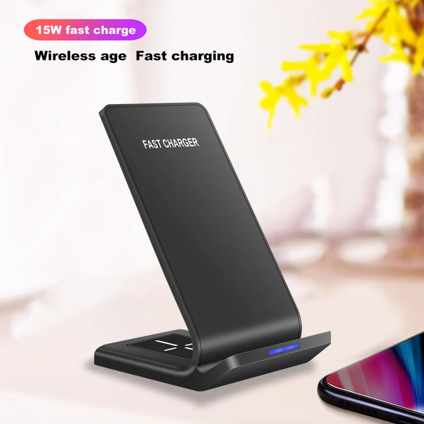 Description Picture 5 of itemFDGAO Fast Wireless Charger 15W For iPhone 15 14 13 12 11 X XS XR Samsung S23 S22 S20 Huawei Mate Xiaomi 13 Type C Quick Charger
