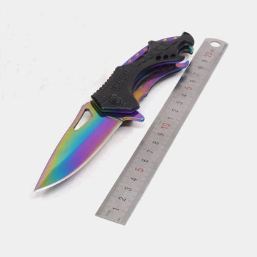 8.46''/6.69'' Folding Knife Outdoor Survival Tactical Pocket Knife 440C Blade Camping Hiking Hunting Knives EDC Fishing Tools