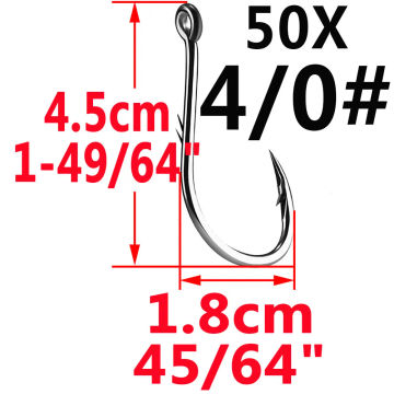 50pcs Iseama Circle Carp Eyed Fishing Hook Size 12 9 6 4 1 1/0 2/0 3/0 4/0 5/0 Ring Eye Japan Fishhook