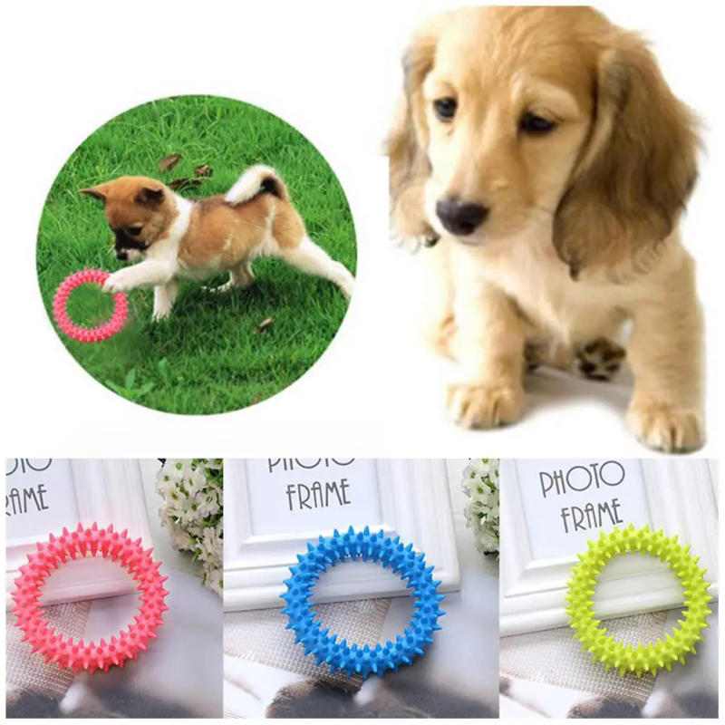 Description Picture 4 of itemTpr Rubber Thorn Ring Circle Bite-resistant Tooth Cleaning Molar Toys For Cats Dogs (random Colors)