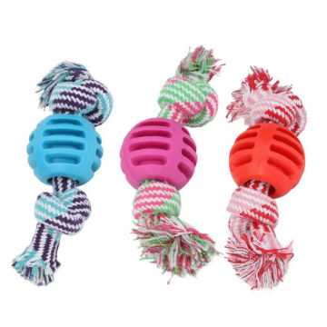 Pet Dog Toys Dogs Chew Teeth Clean Outdoor Traning Fun Playing Rope Ball Toy for Large Small Dog Cat Pet Supplies