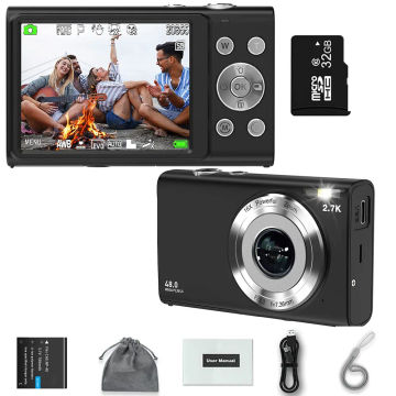 2.7K Digital Camera Autofocus Vlogging Camera HD 48MP with 2.8