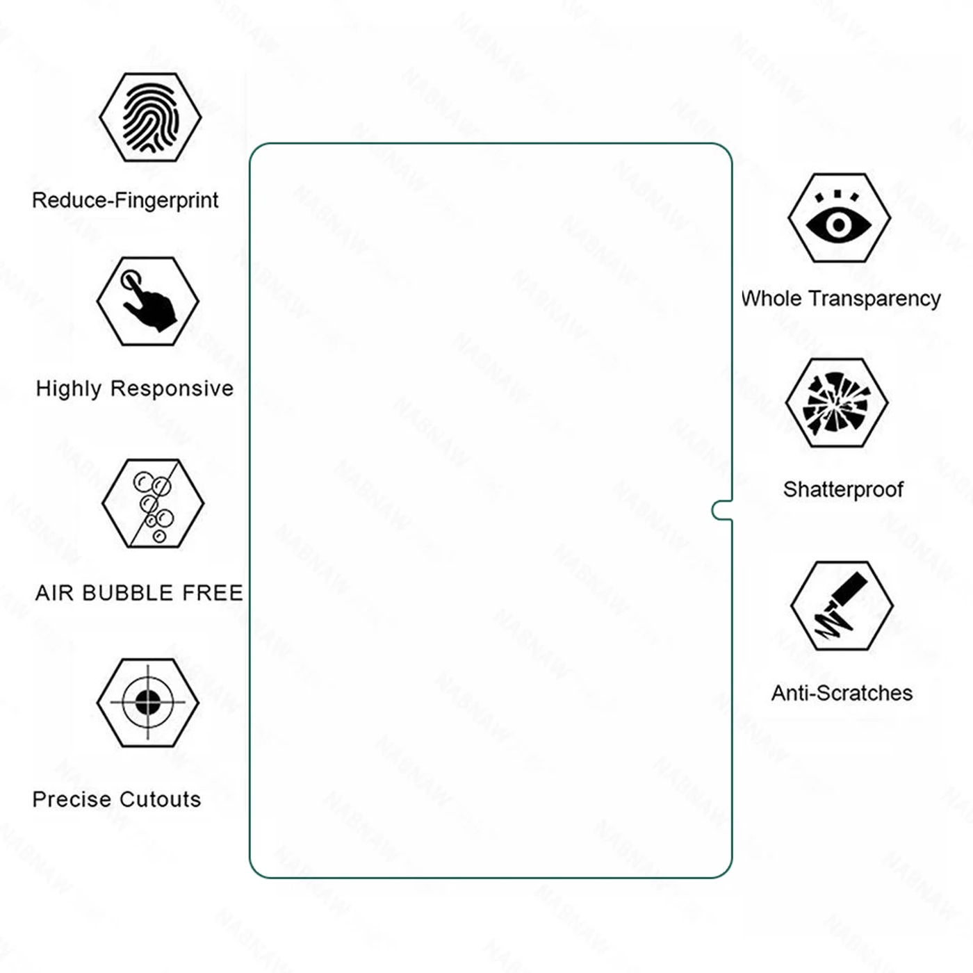 Description Picture 2 of item2 Pieces HD Scratch Proof Screen Protector Tempered Glass For All-new Amazon Fire HD 10 2023 10.1-inch Tablet Protective Film
