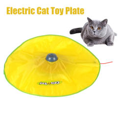 4 Speeds Interactive Pet Toy For Cat Kitty Electric Cat Toy Plate Automatic Motion Undercover Mouse Fabric Moving Feather