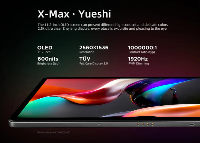 Description Picture 6 of itemGlobal Firmware Lenovo Xiaoxin Pad Pro 2022 MediaTek 1300T 6GB 128GB ROM 11.2'' OLED 120Hz Screen 8200mAh 30W Charger PC Tablet