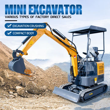 Cheap 2.5t 2t 3 Ton crawler Mini digger machine excavator with enclosed cabin Household Garden Farm use