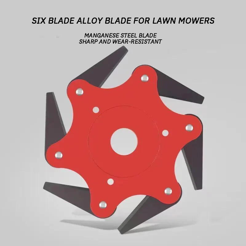 Description Picture 2 of itemSix Blade Mowing Head Grass Head Durable Steel Thickened Garden Weeding Head Brush Cutter Weeding General Accessories 1pc