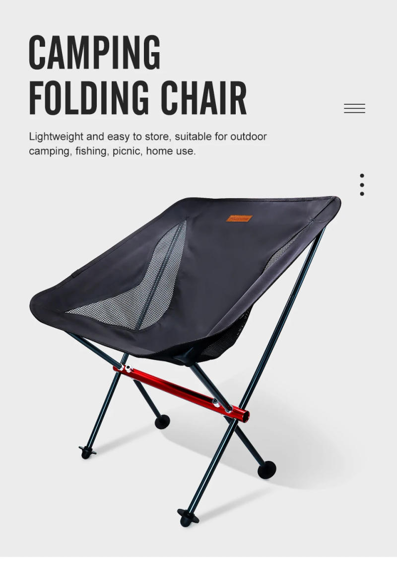 Description Picture 2 of itemPACOONE Travel Ultralight Folding Chair Detachable Portable Moon Chair Outdoor Camping Fishing Chair Beach Hiking Picnic Seat