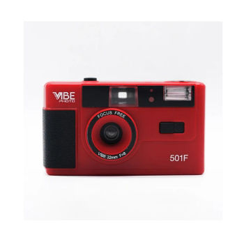 New German VIBE 501F camera reusable non-disposable retro film camera 135 film fool with flash black/red/champagne silver/pink