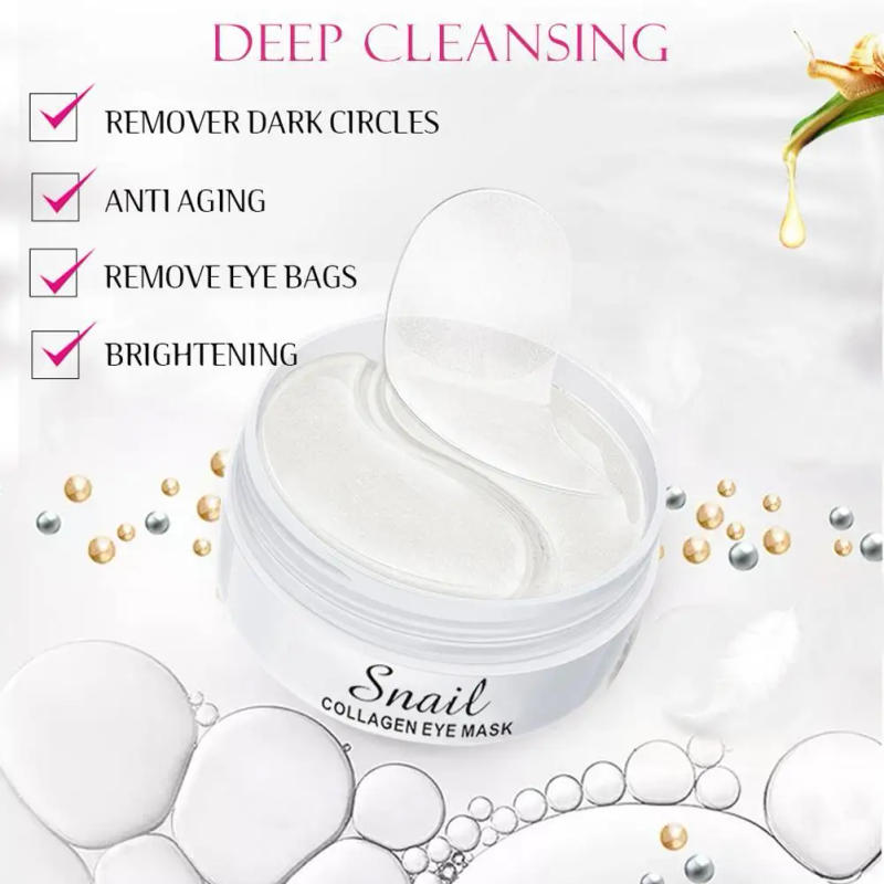 Description Picture 3 of item30 Pairs Snail Collagen Eye Anti Wrinkle Remove Face Puffiness Circle Eye Patches Eye Korean Care Moisturizing Dark Sk H0a5