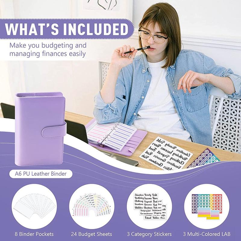 Description Picture 3 of itemBudget Binder,Money Organizer Cash Envelopes for Budgeting, Budget Binder with Zipper Envelopes,for Money Saving Planner