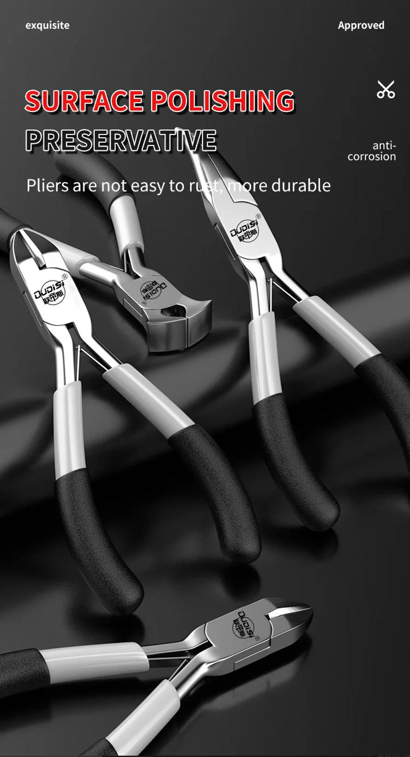 Description Picture 4 of itemMini Pliers Diagonal Pliers Round Bent Needle Nose Cutter Handcraft Beading Insulated Plier For DIY Small Jewelry pliers tools