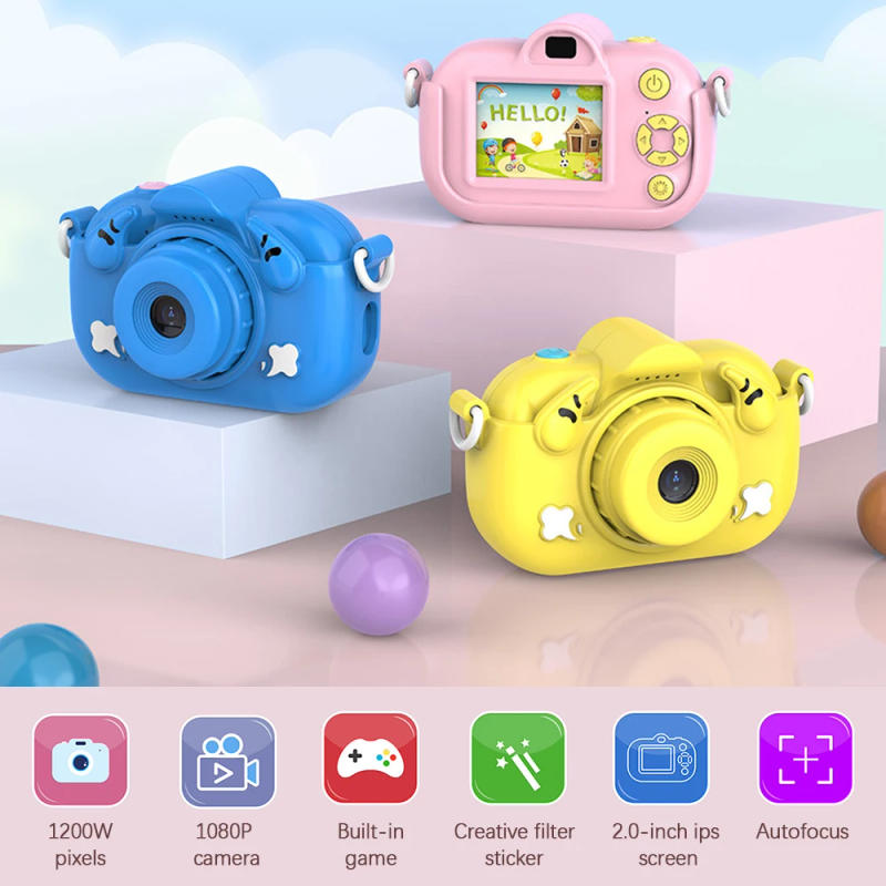 Description Picture 3 of item1080P Kids Digital Camera 12MP HD Children Kids Selfie Camera 2.0-inch IPS Screen for Children Age 3-12 Year Old Boys Girls