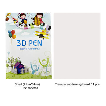 3D Printing Pen Drawing Book Reusable Colorful 22/40 Patterns Thick Paper Clear Plate Painting Template For 3D Pen Kid Gifts