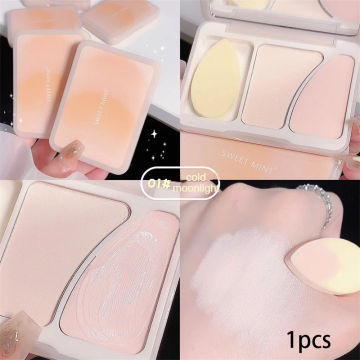 Dual-color Concealer Palette High Coverage Moisturizing Cream Texture Covers Acne Dark Circles Face Makeup Lasting Brighten