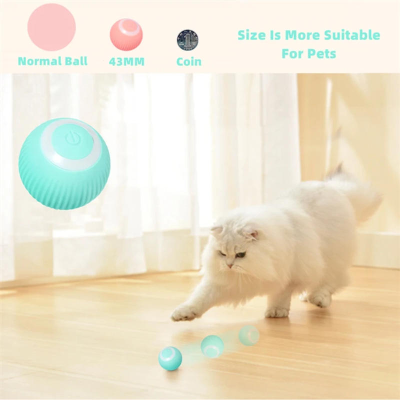 Description Picture 4 of itemElectric Cat Ball Toys Automatic Rolling Smart Cat Toys Interactive Cats Training Self-moving Kitten Toys Indoor Playing Game