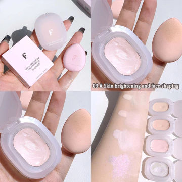 4 Colors Contouring Highlighter Cream Pearlescent Luminizer Waterproof Three-dimensional Face Makeup Illuminator High Gloss