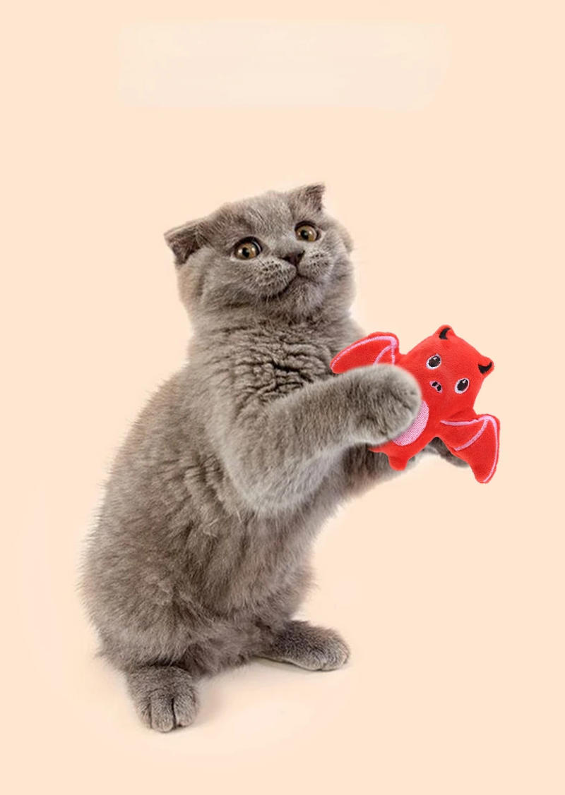 Description Picture 4 of itemNew Pumpkin Shaped Catnip Cat Toy Durable Halloween Plush Doll Bite-resistant Cat Toy for Teeth Chewing Fun Pet Supplies Cat Toy