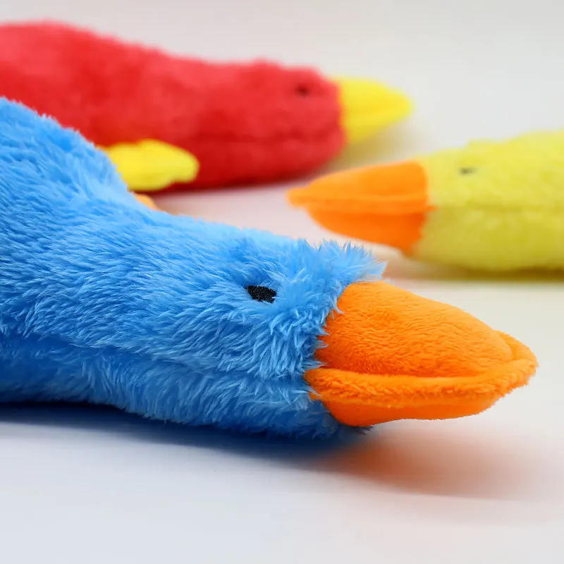 Description Picture 4 of itemCute Duck Sound Plush Dog Squeaky Chew Toys Outdoor Pets Play Interactive Puppy Toy Pets Accessories Supplies Items
