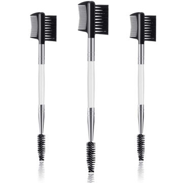 3 Pcs Eyelash Comb Eyelash Shaper and Eyebrow Brush Dual Comb Double Head Eyebrow Eyelash Makeup Grooming Tool for Women Girls